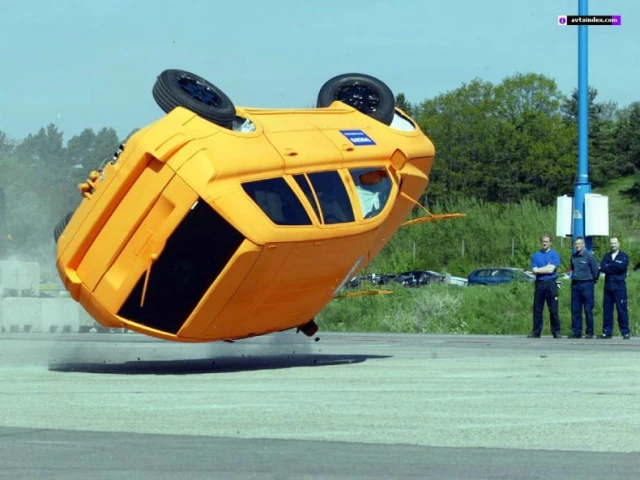 A car flipping over